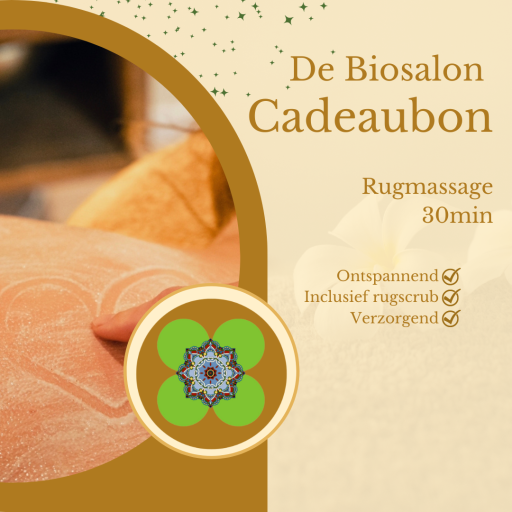 Cadeaubon: rug/nek/schouder massage & rugscrub (30min)